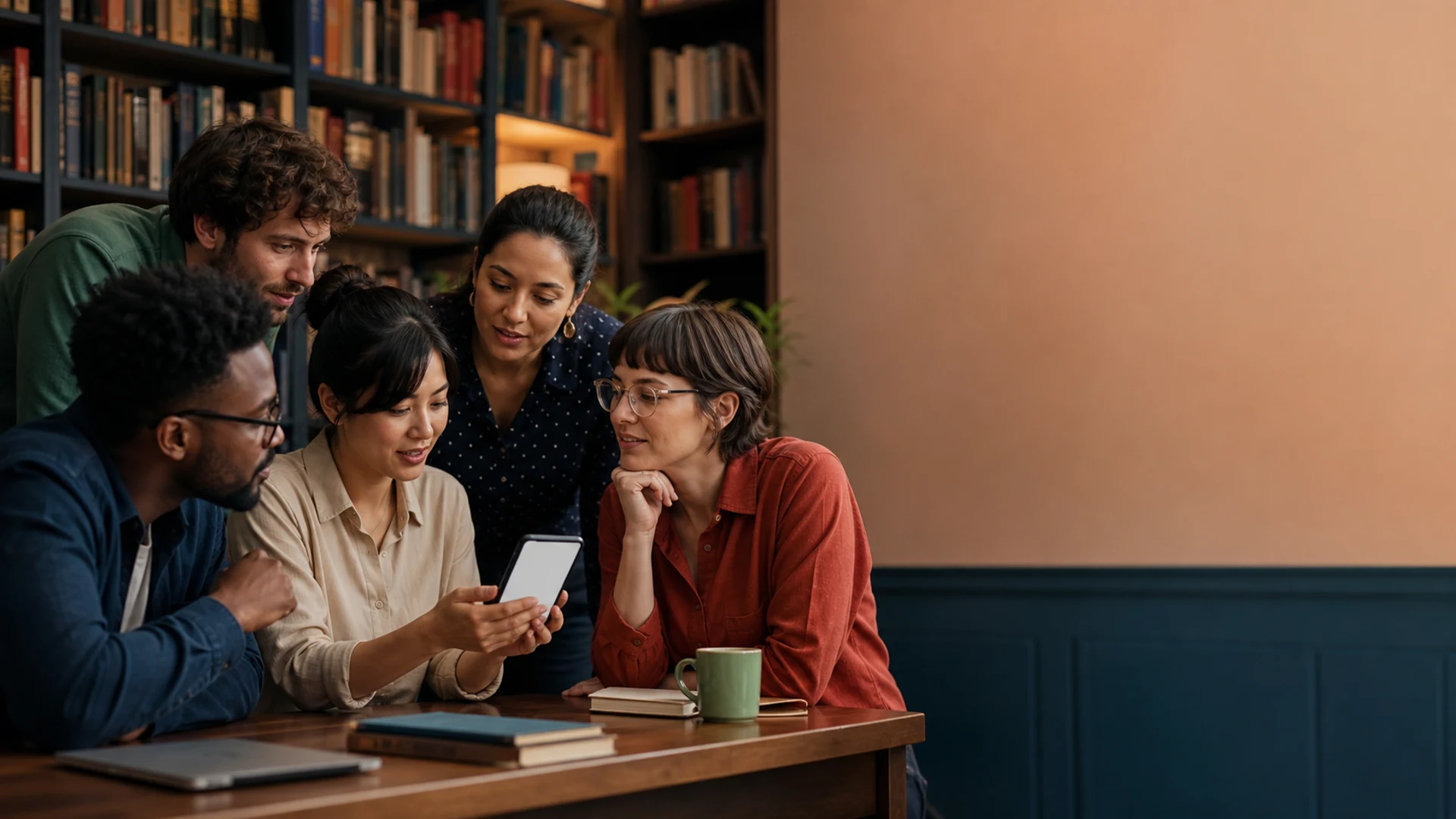 A diverse group reviewing an early product concept together