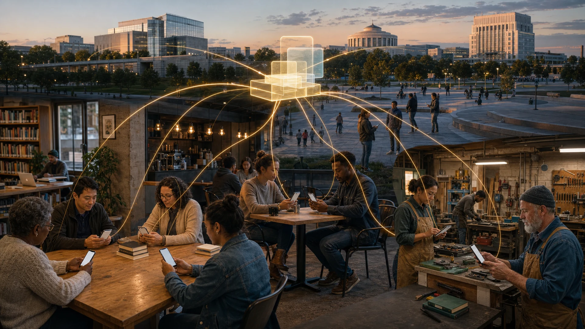 People and public records connected across a civic network